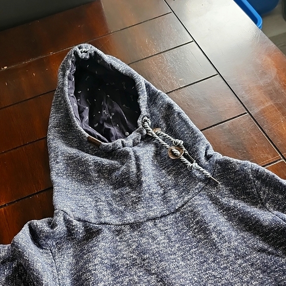 Blue-Grey Sweater with Hood - Picture 3 of 4